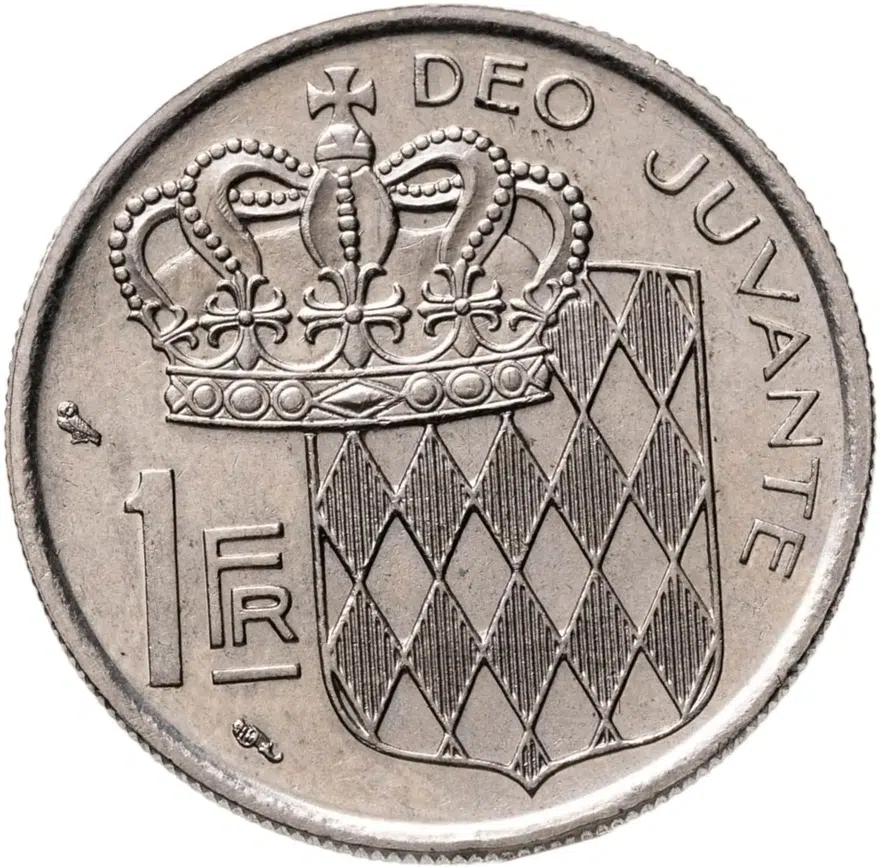 Монако 1 франк (franc) 1968, реверс