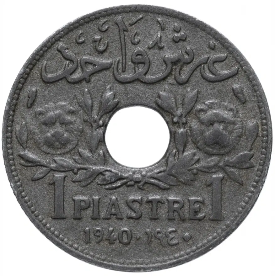 Сирия 1 пиастр (piastre) 1940, реверс