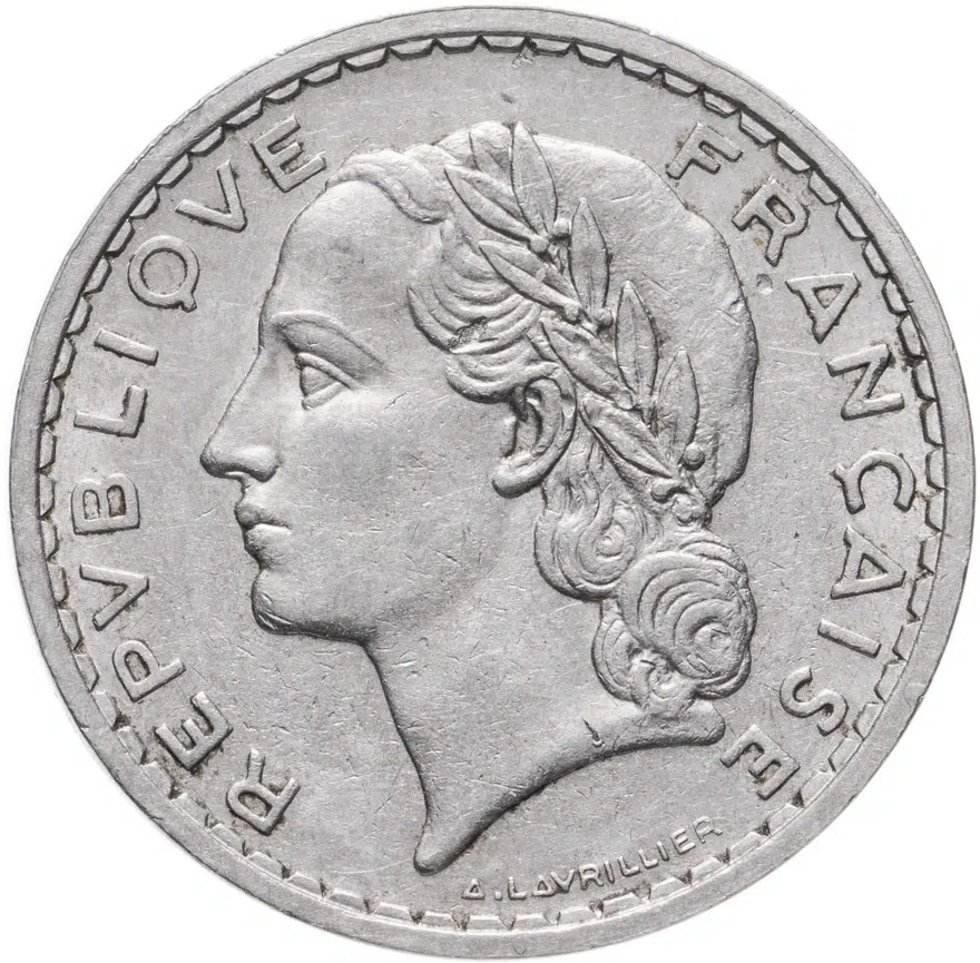 Франция 5 франков (francs) 1935, аверс