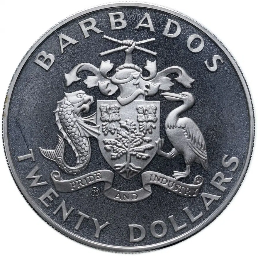 Барбадос 20 долларов (dollars) 1988  XXIV Летние Олимпийские игры, Сеул 1988, реверс