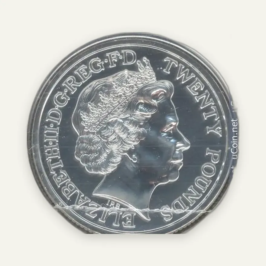 Великобритания 20 фунтов (pounds) 2013 "Святой Георгий и дракон" в буклете