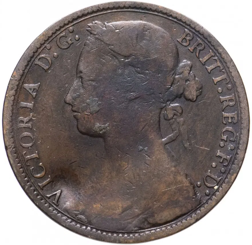 Великобритания 1 пенни (penny) 1878, аверс