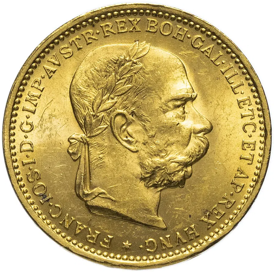 Австрия 20 крон (korona) 1893 Франц Иосиф I, реверс