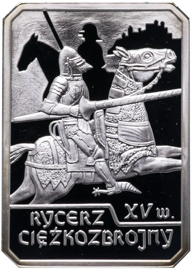 Польша 10 злотых (zlotych) 2007 "История польской кавалерии - рыцарь XV века", реверс