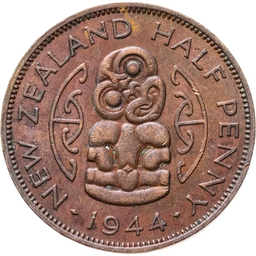 Новая Зеландия 1/2 пенни (penny) 1944