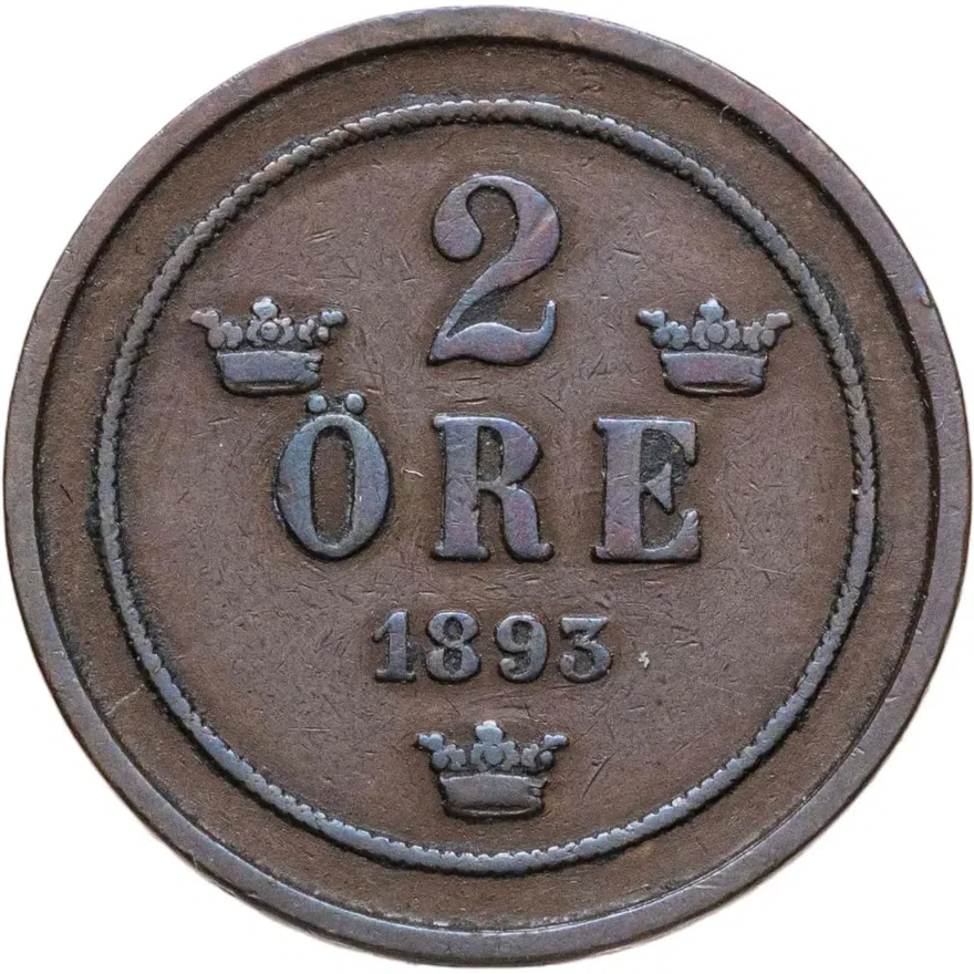 Швеция 2 эре (ore) 1893