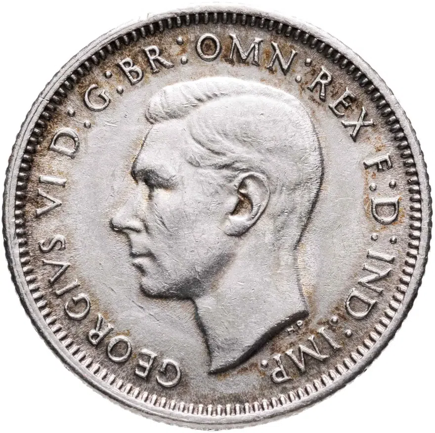 Австралия 1 шиллинг (shilling) 1943 знак монетного двора: "S" - Сан-Франциско, реверс