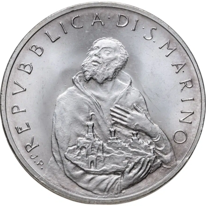 Сан-Марино 500 лир (lire) 1979  Институциональные органы государства, реверс