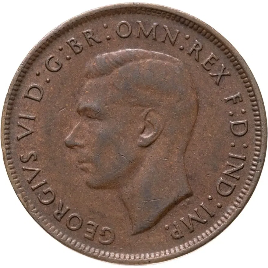 Австралия 1 пенни (penny) 1945, реверс