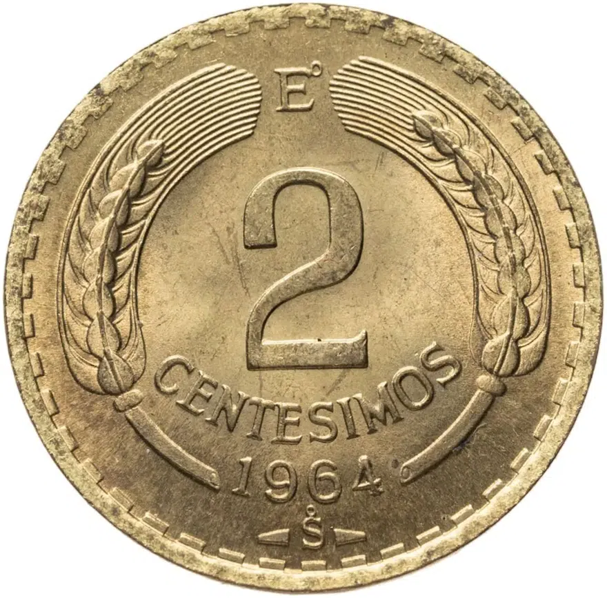 Чили 2 сентесимо (centesimos) 1964