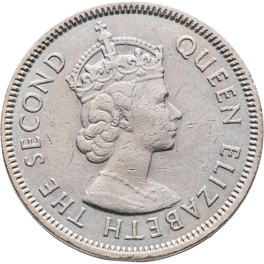Гонконг 50 центов (cents) 1965, реверс