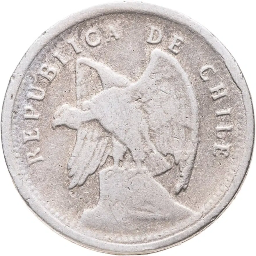Чили 10 сентаво (centavos) 1922, реверс