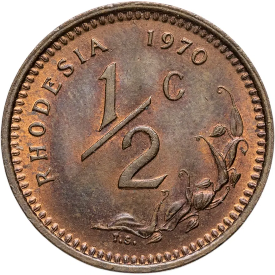 Родезия 1/2 цента 1970