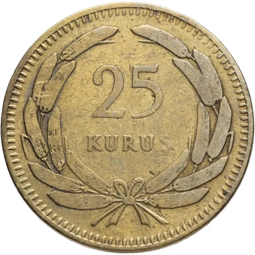 Турция 25 курушей (kurus) 1948