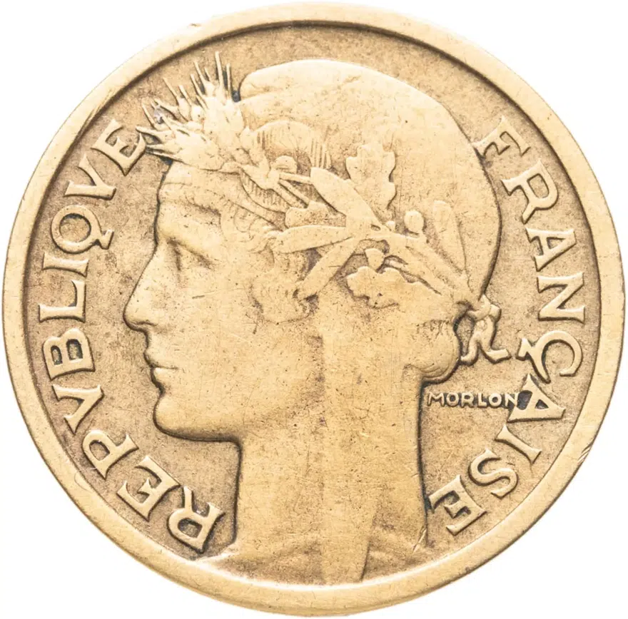 Франция 1 франк (franc) 1938, аверс