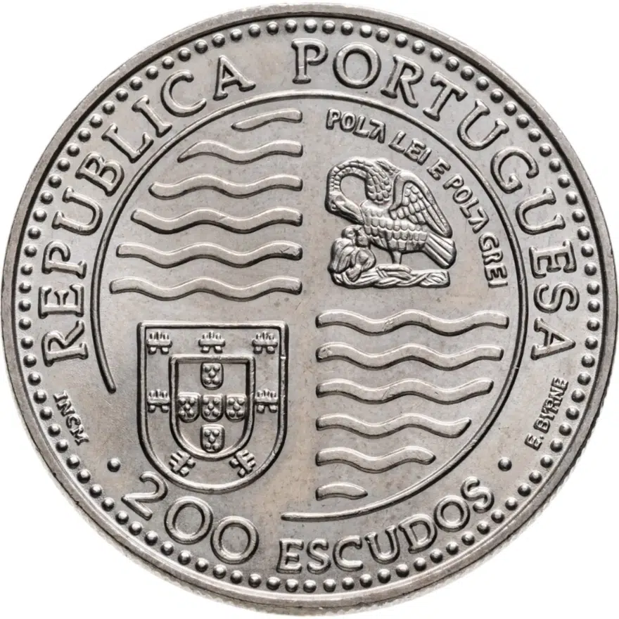 Португалия 200 эскудо (escudos) 1995 "500 лет со дня смерти Жуана II", реверс