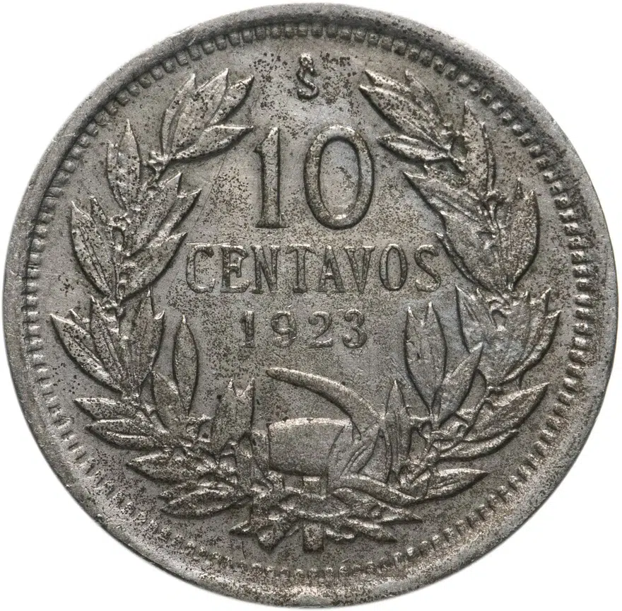 Чили 10 сентаво (centavos) 1923