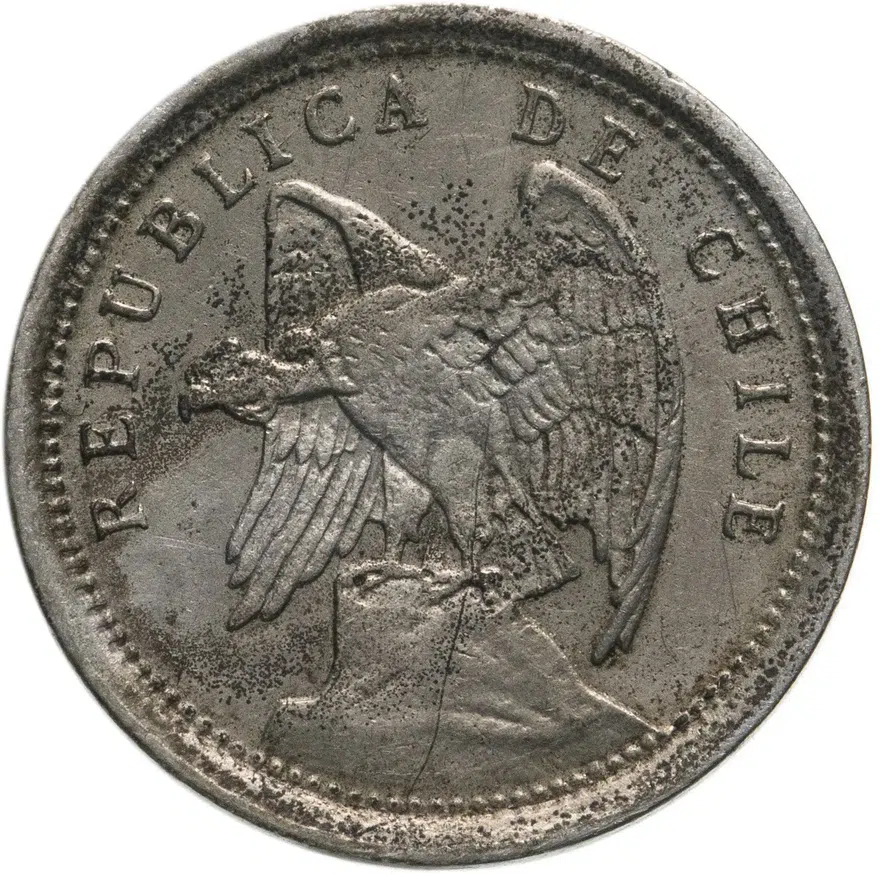 Чили 10 сентаво (centavos) 1923, реверс