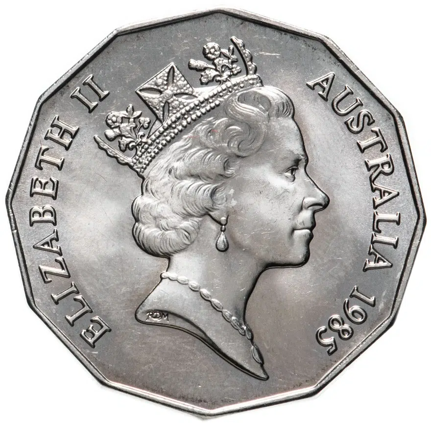 Австралия 50 центов (cents) 1985, аверс