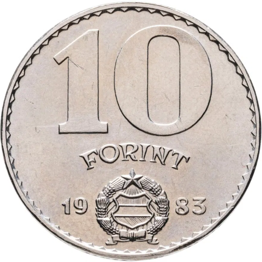 Венгрия 10 форинтов (forint) 1983  Продовольственная программа - ФАО, реверс