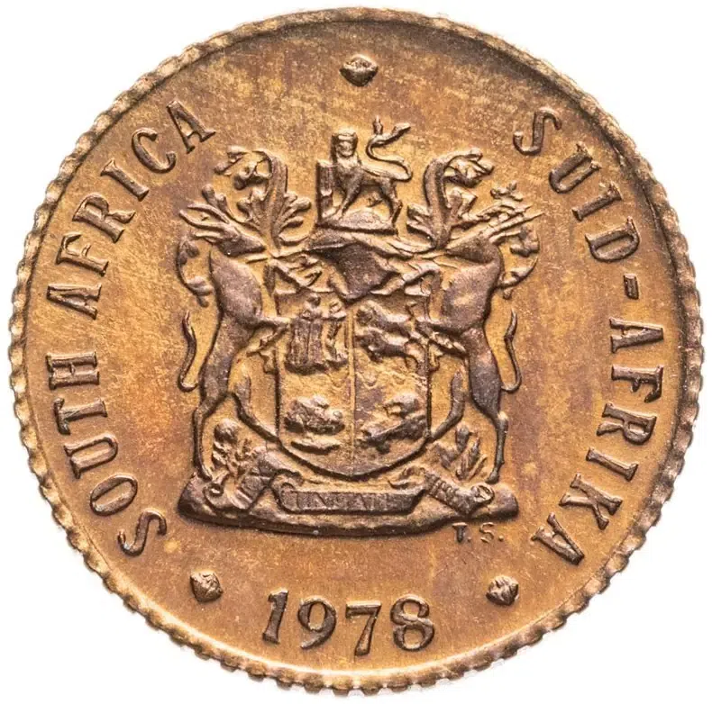 ЮАР 1/2 цента (cent) 1978, реверс