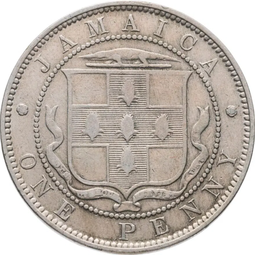 Ямайка 1 пенни (penny) 1889, реверс