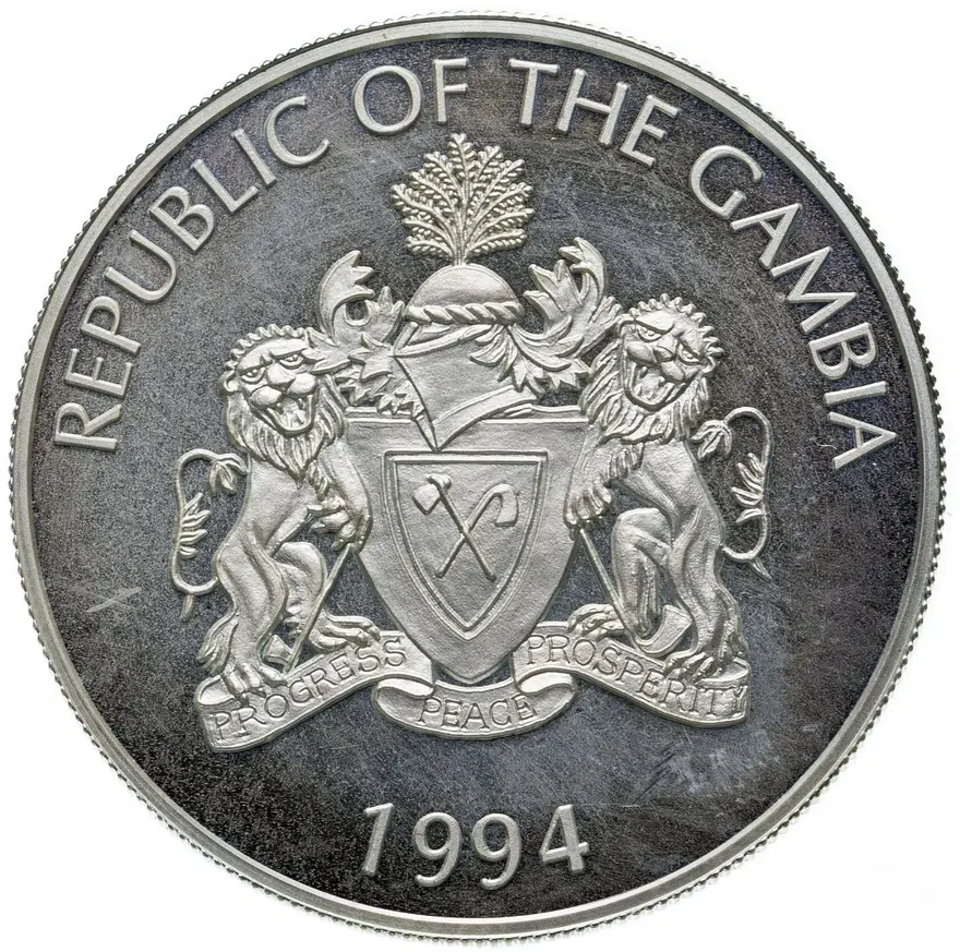 Гамбия 20 даласи (dalasis) 1994  XXVI летние Олимпийские Игры, Атланта 1996, реверс