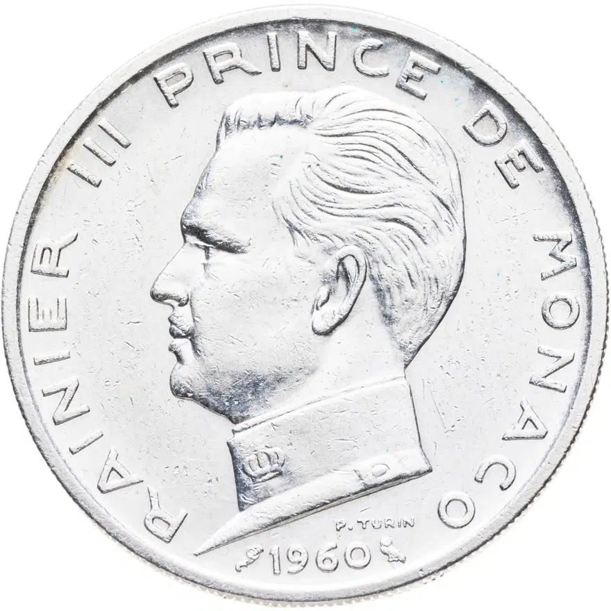 Монако 5 франков (francs) 1960