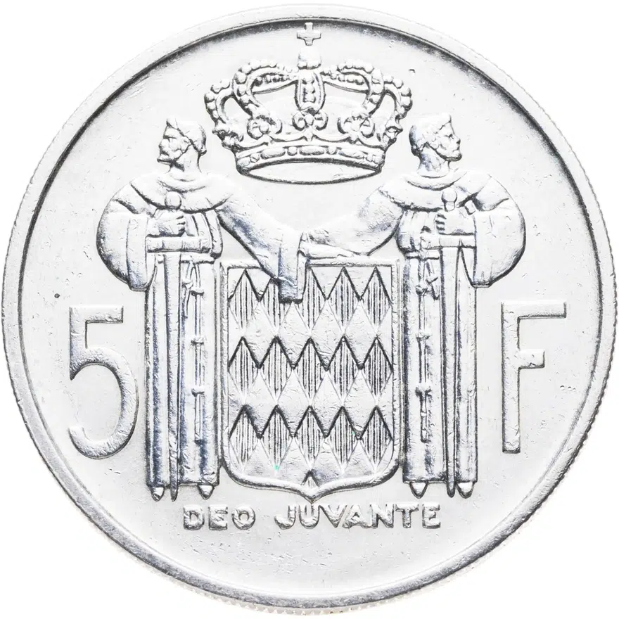 Монако 5 франков (francs) 1960, реверс
