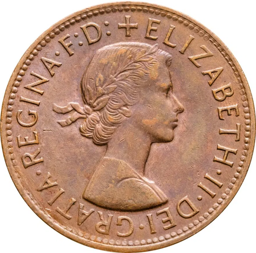 Австралия 1 пенни (penny) 1964   без точки после "PENNY" - Монетный двор Мельбурна, реверс