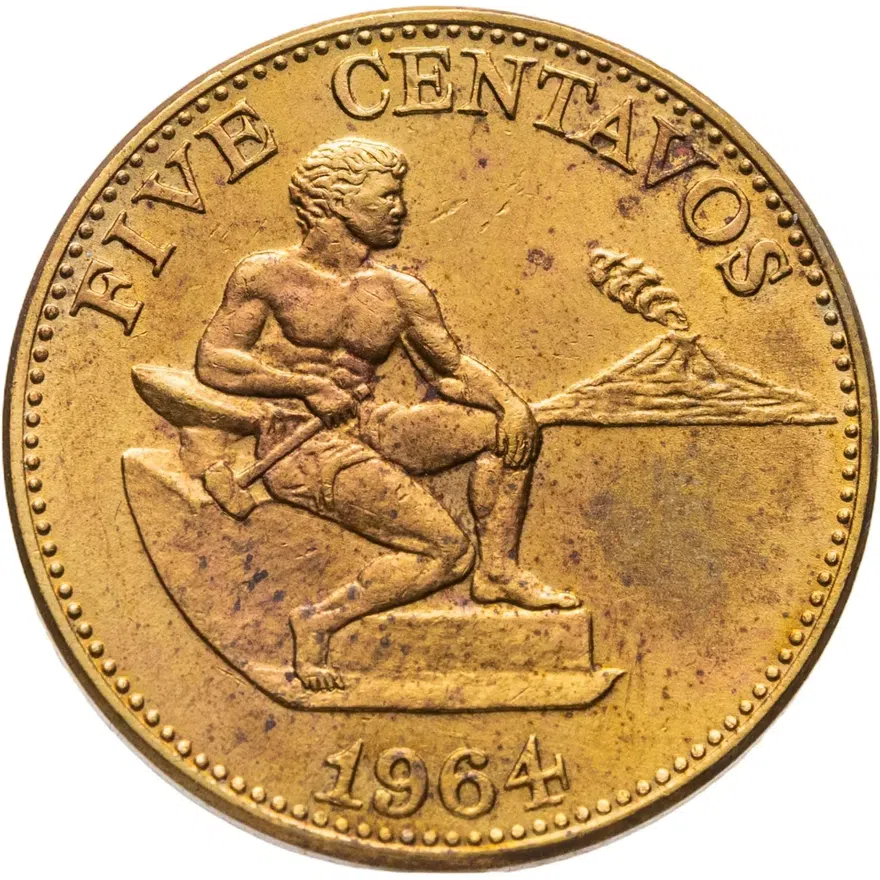 Филиппины 5 сентаво (centavos) 1964