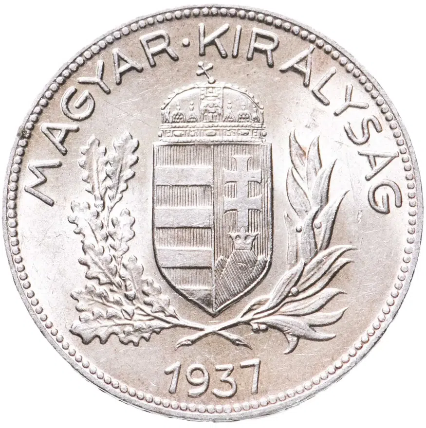 Венгрия 1 пенгё (pengo) 1937, аверс