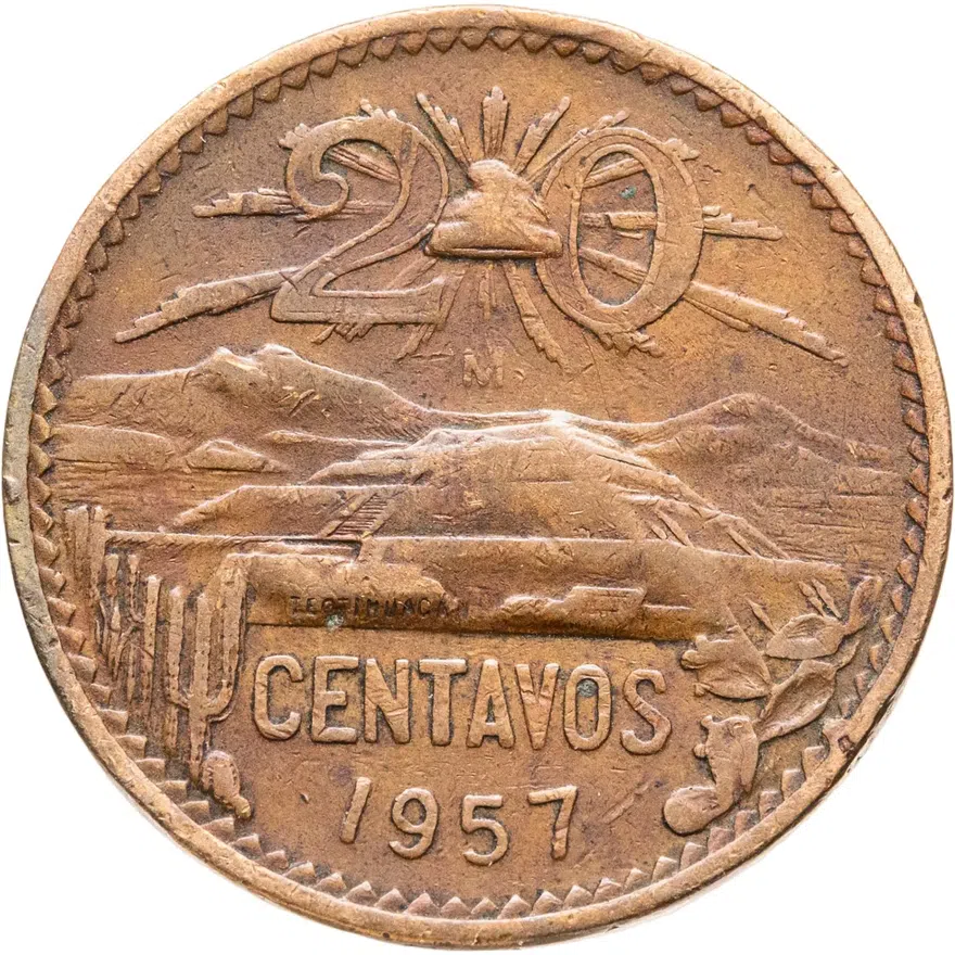 Мексика 20 сентаво (centavos) 1957