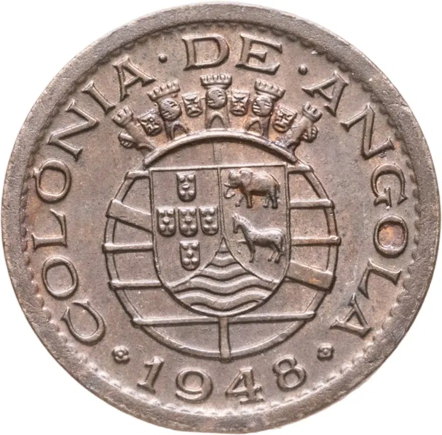 Ангола 10 сентаво (centavos) 1948, реверс