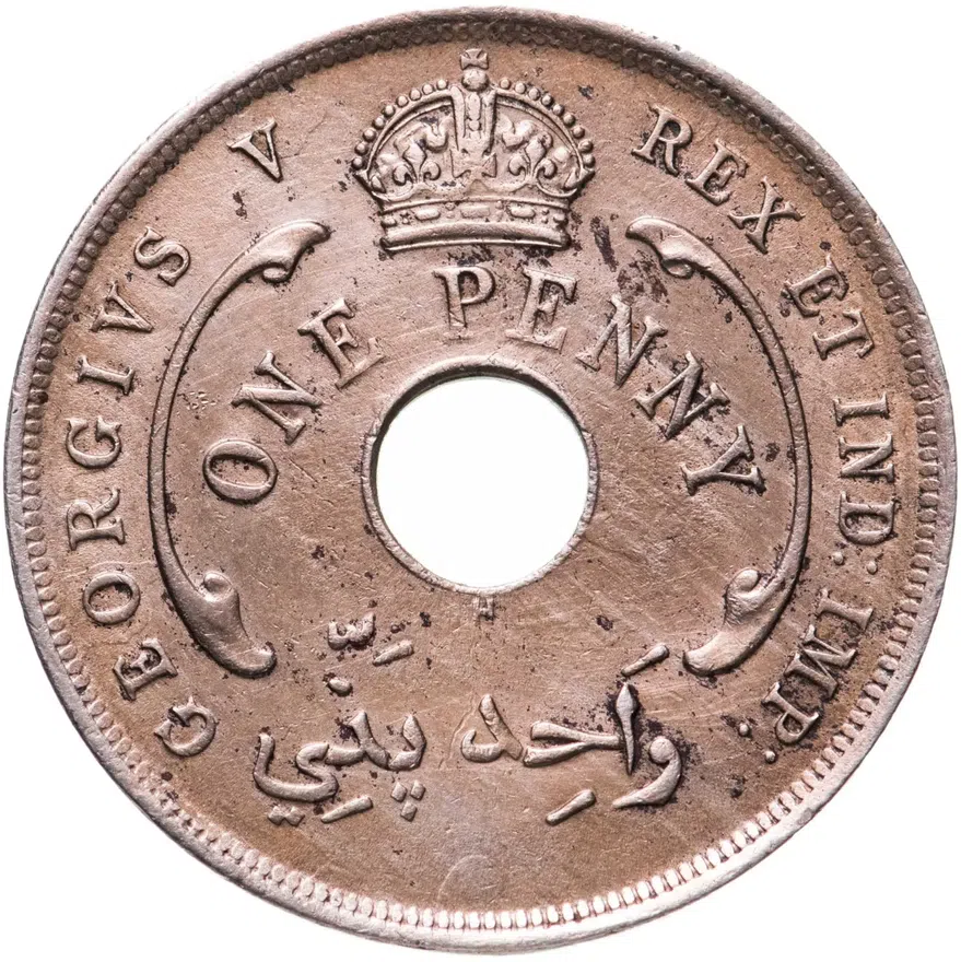 Британская Западная Африка 1 пенни (penny) 1917, реверс