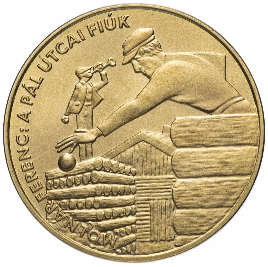 Венгрия 200 форинтов (forint, ketszaz) 2001   "Детская литература - Мальчик с улицы Пал", реверс