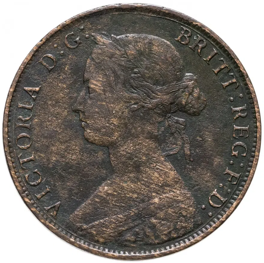 Великобритания 1/2 пенни 1861