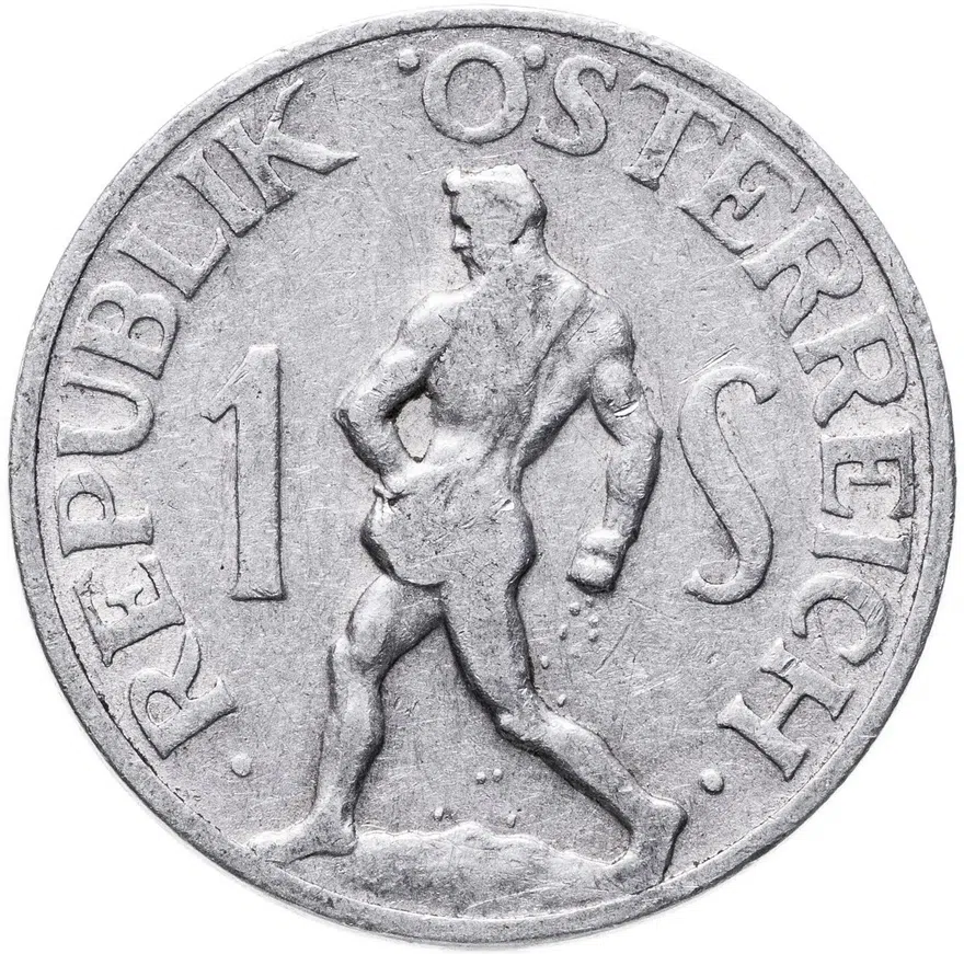 Австрия 1 шиллинг (shilling) 1946
