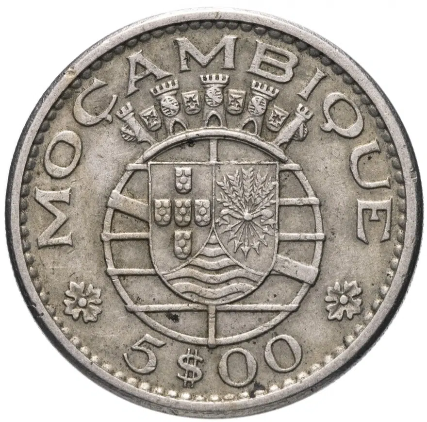 Мозамбик 5 эскудо (escudos) 1973, реверс