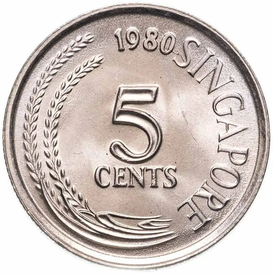 Сингапур 5 центов (cents) 1980
