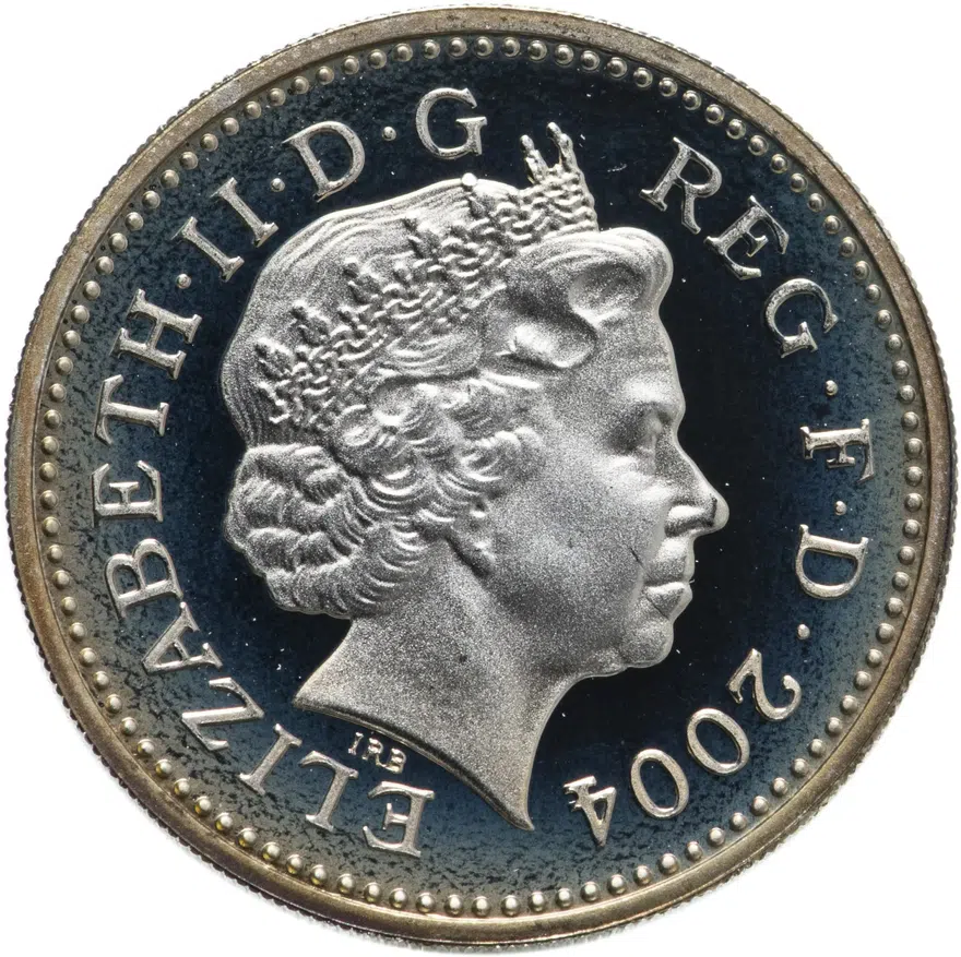 Великобритания 1 фунт (pound) 2004, реверс