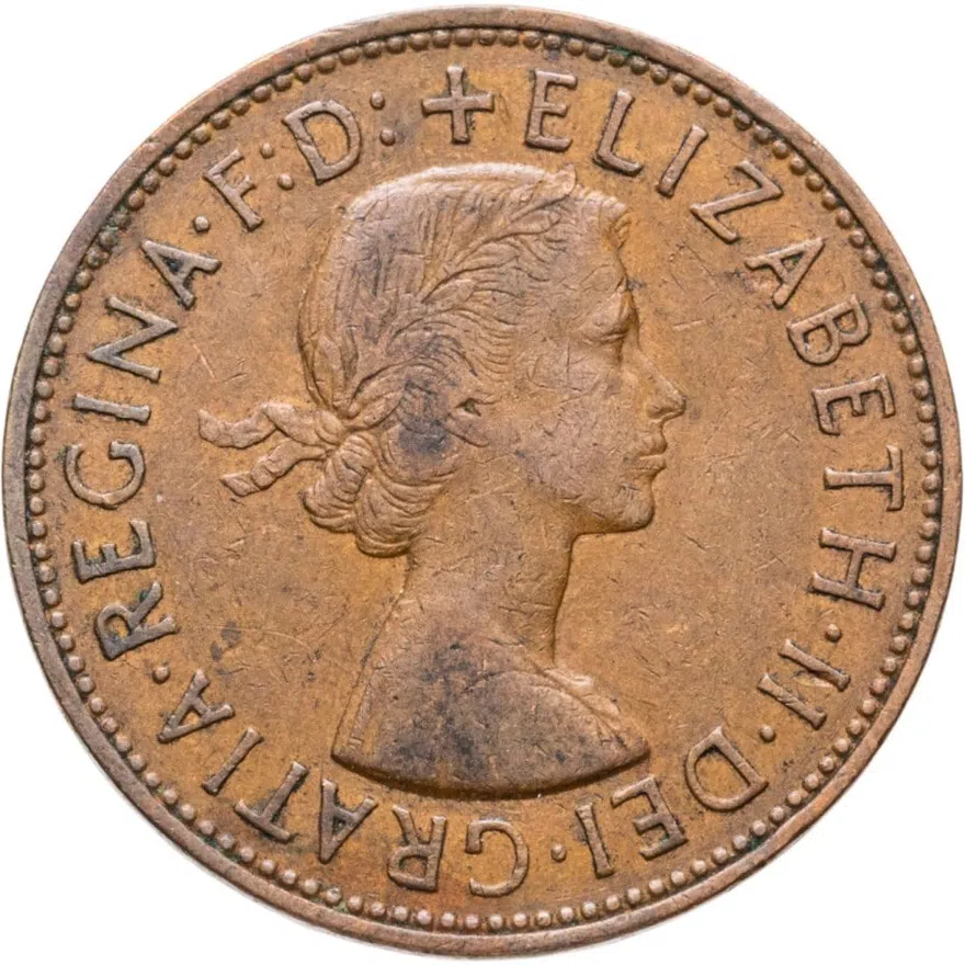 Великобритания 1 пенни (penny) 1962, реверс