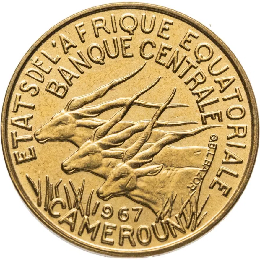 Экваториальная Африка и Камерун 5 франков (francs) 1967