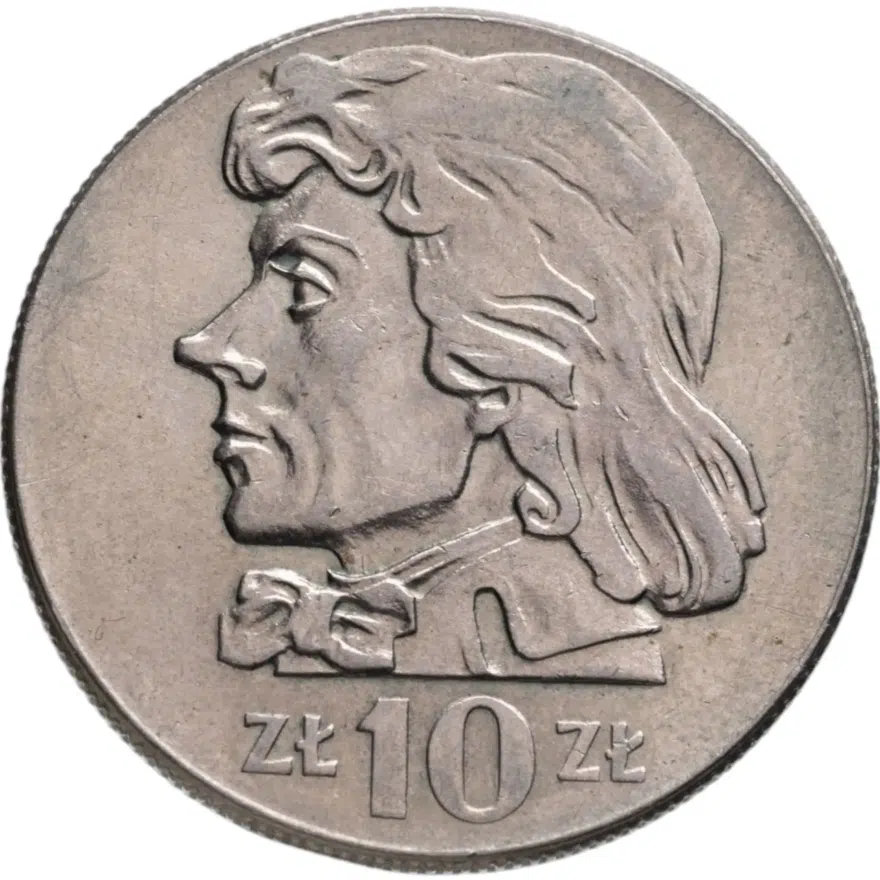 Польша 10 злотых (zlotych) 1973  Тадеуш Костюшко, аверс