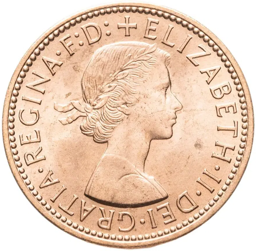 Великобритания 1/2 пенни (penny) 1967, реверс