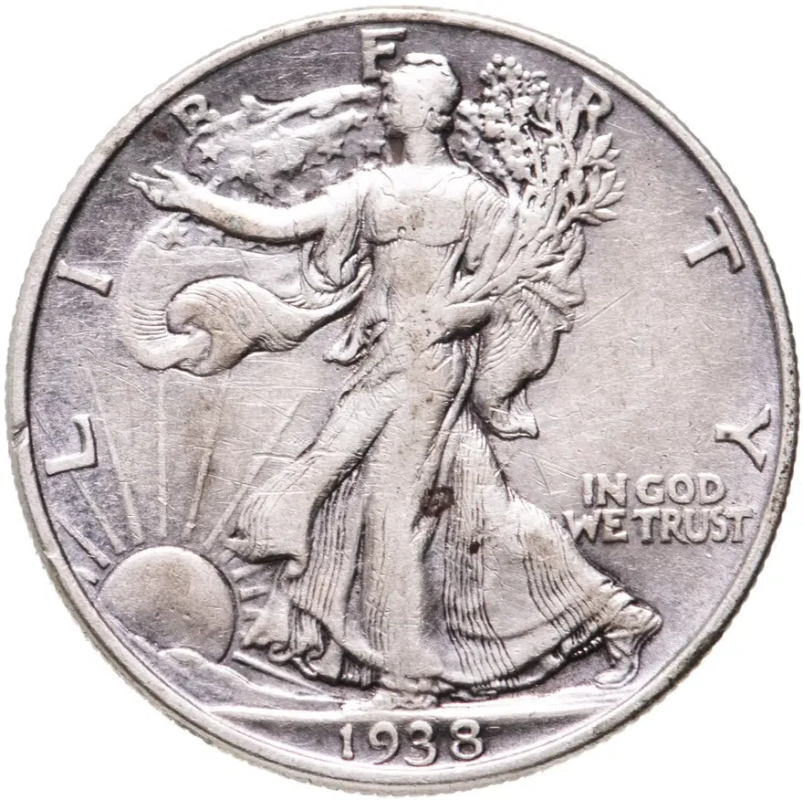 США 50 центов (1/2 доллара, half dollar) 1938 Без отметки монетного двора, реверс