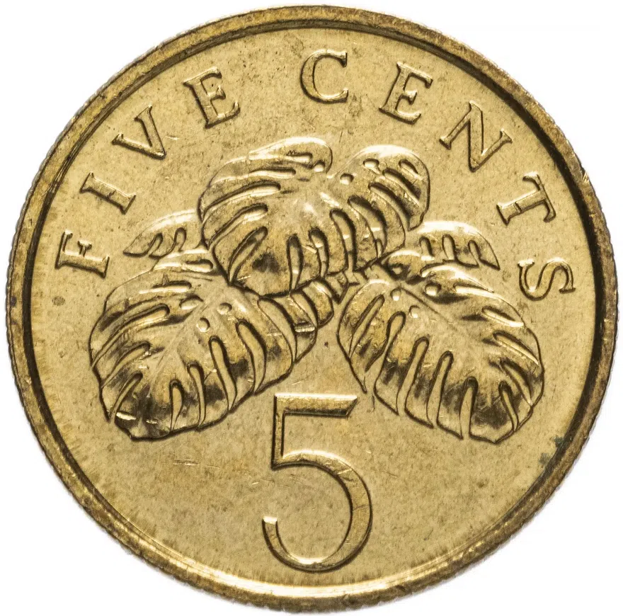 Сингапур 5 центов (cents) 1992-2012