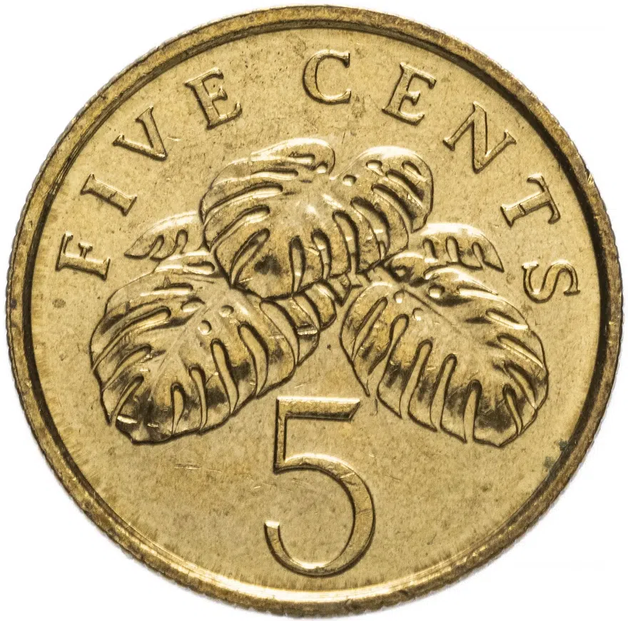Сингапур 5 центов (cents) 1992-2012, реверс
