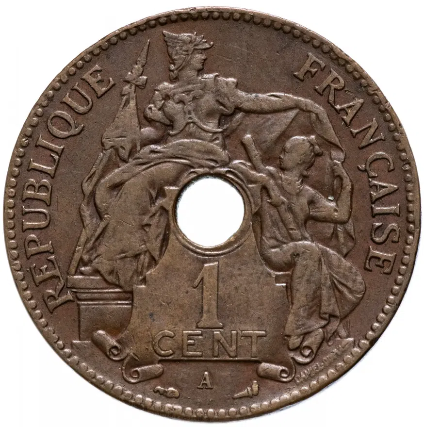Французский Индокитай 1 сантим (centime) 1906, реверс