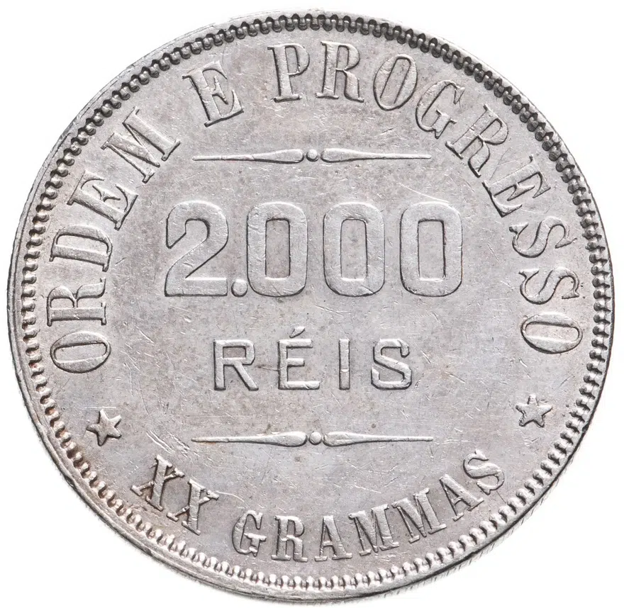 Бразилия 2000 рейс (reis) 1910, реверс